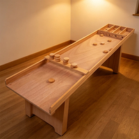 Jeu de billard de table pliable en bois, ensemble complet avec disques, artisanal de qualité supérieure, pour le voyage, les fêtes, les familles, écologique, pour la maison, durable