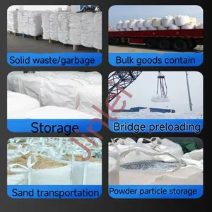 FIBC tarım Forklift taşımacılığı plastik poşetler 1000-2000kg taşıma için büyük Jumbo çanta 1000-2000kg