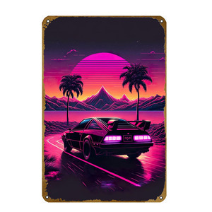 Décoration murale de <span class=keywords><strong>garage</strong></span> <span class=keywords><strong>Enseigne</strong></span> en métal Man Cave Bar Furniture Tin Signs Metal Crafts Retro Automotive Tin Signs - Product Image 2