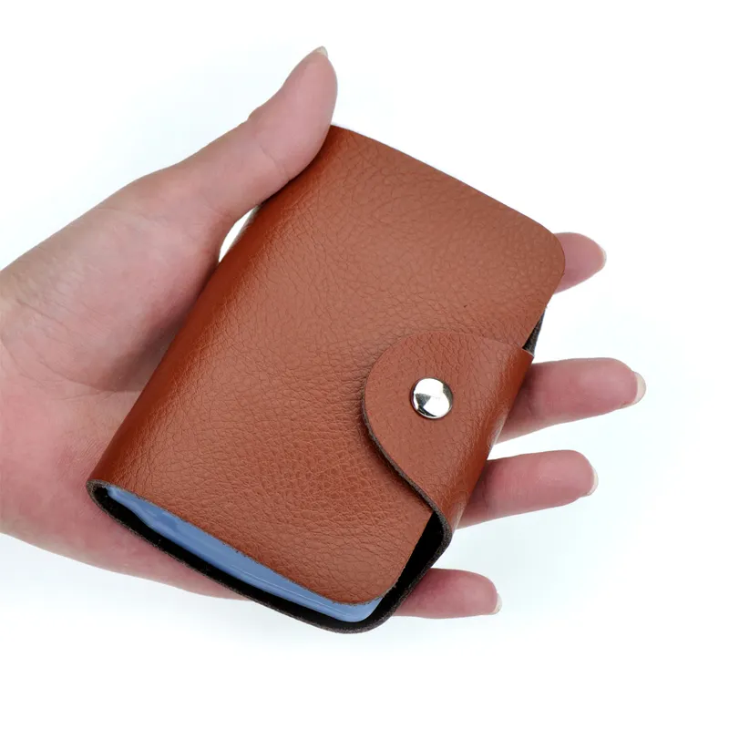 New Arrival Genuine Leather Business Case Women's ID Bag Female Credit Card Holder 26 Bank Cards Slots For Men