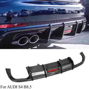 Kit de modification pour <span class=keywords><strong>AUDI</strong></span> A3 A4 A5 <span class=keywords><strong>A6</strong></span> S4 B8.5 Style Fibre de Carbone : Lame <span class=keywords><strong>avant</strong></span>, Diffuseur arrière, Spoiler, Jupes latérales - Product Image 1