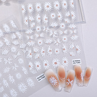 Autocollants pour ongles HONEY GIRL pour femmes, motifs floraux, holographiques 5D, brillants, imperméables, sans BPA, gel doux gaufré, fins, DIY