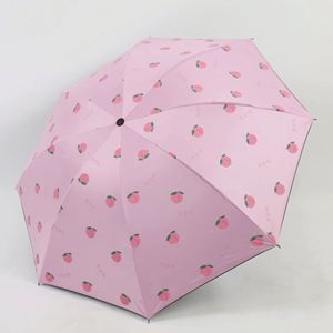 Paraguas de Doble Uso para Sol y Lluvia, Protección UV, Impresión Personalizada, Estilo Fresco, Sombrilla Manual para Mujeres y Estudiantes, Venta al Por Mayor - Product Image 1