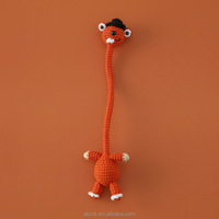 Breloque de sac en crochet fait main, animaux à long cou (paresseux, poulet, canard, grenouille), poupée mignonne, pendentif de sac à dos, porte-clés, objets décoratifs