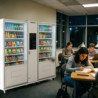 Distributeurs automatiques de snacks et de boissons avec écran tactile, paiement mobile et accepteur de billets