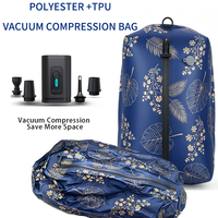 Sac de compression sous vide en polyester robuste, étanche à l'air, laminé TPU, double compression pour bagages, gain de place, rangement