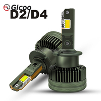 Ampoules de phares de voiture LED Xénon Gicoo D2S D4S HID Canbus Turbo 12V Nouveau 6000K 110W 14000 Lumens Plug&Play Adaptation Universelle
