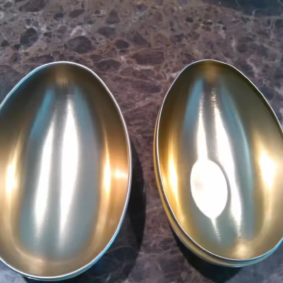 Özel DIY teneke hediye kabartmalı bakır paskalya yumurta şekilli şeker teneke metal paskalya yumurtaları kalay altın paskalya teneke