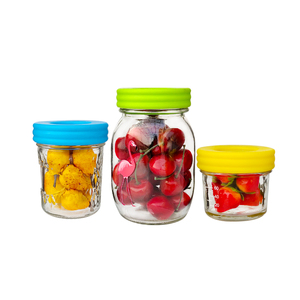 Couvercles de bocaux en plastique colorés sans BPA Couvercle de capuchon de mise en conserve anti-fuite à bouche régulière - Product Image 6