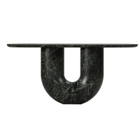 Table console en marbre Verde Alpi personnalisée, table d'entrée