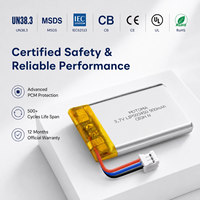 Batterie LiPo rechargeable OEM ODM 3.7V LIP503450 900mAh haute densité pour appareils électroniques portables