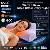 Almohada Ergonómica en Forma de U de Espuma Viscoelástica Personalizada OEM ODM, con Música Bluetooth y Compresa Caliente, Directo de Fábrica, Software Personalizado con Logotipo