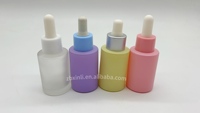 Flacon compte-gouttes crème coloré à épaulement plat de 20ml 30ml