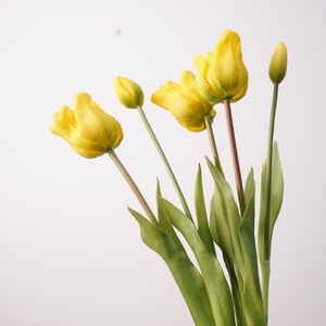 High Quality High Simulation Feel <b>Soft</b> Parrot Tulip Artificial Wedding Holiday Photography Decoration for Home Living Room - Product Image 2