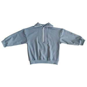 Abbigliamento OEM per Bambini, Felpa <span class=keywords><strong>con</strong></span> Mezza Zip e Collo Alto per Bambini e Bambine, Pullover Casual per Autunno e Inverno - Product Image 4