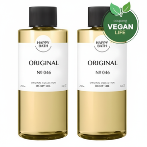Huile pour le corps Happy Bath Collection Originale 250ml Parfum Original Lot de 2 Huile de base pour le soin du corps à prix réduit - Product Image 1