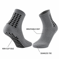 Chaussettes de compression antidérapantes personnalisées pour le football, avec grip en silicone, respirantes, antibactériennes, séchage rapide, vente en gros