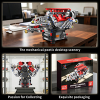 Kit de construction mécanique motorisé de voitures à moteur en V, 730 pièces en plastique ABS, modèle éducatif STEM, cadeau pour
