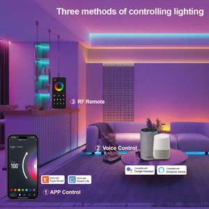 C206B Aipin MESH Group Sync 5-en-1 Tuya pour contrôler le changement de couleur 12-24V RGBW LED Strip Light PWM Zone Controller IP20 - Product Image 2
