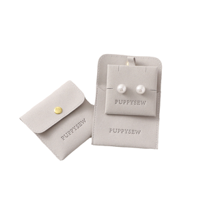 PUPPYSEW ขายส่ง กระเป๋าใส่เครื่องประดับไมโครไฟเบอร์แบบกำหนดเอง พร้อมแผ่นรองสำหรับสร้อยคอ กำไลข้อมือ และถุงใส่เครื่องประดับ พร้อมโลโก้ - Product Image 3