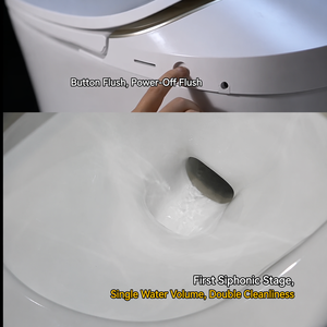ฝารองนั่งอัจฉริยะเซรามิกสำหรับผู้หญิง รุ่น S-Trap แบบยาว ระบบกดน้ำสองปุ่ม ฝาปิดอัตโนมัติ ป้องกันการแข็งตัวและการแตกร้าว พร้อมระบบทำความร้อน รุ่น 928 - Product Image 3
