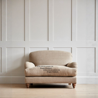 Canapé et fauteuil de style français moderne en tissu durable, meubles de salon en bois pour la maison, les hôtels et les chambres à coucher