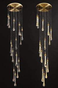 Lámparas <span class=keywords><strong>Colgantes</strong></span> de Cristal LED <span class=keywords><strong>para</strong></span> Dormitorio, Comedor, Bar, Araña de Gotas de Agua, Decoración Interior de <span class=keywords><strong>Escaleras</strong></span>, Lámparas <span class=keywords><strong>Colgantes</strong></span> - Product Image 2