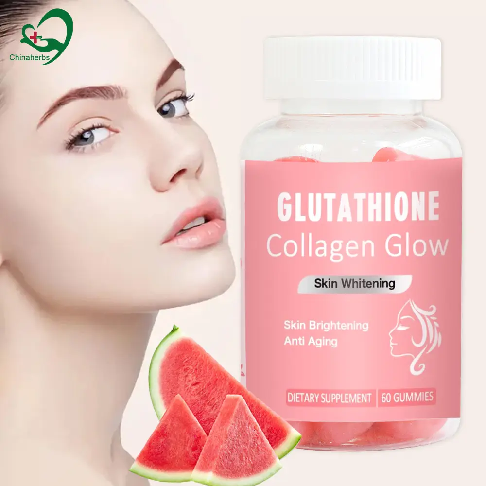 Chinaherbs Glutathione chăm sóc da làm trắng da Gummies Collagen Glow chống lão hóa Gummy bổ sung để làm sáng