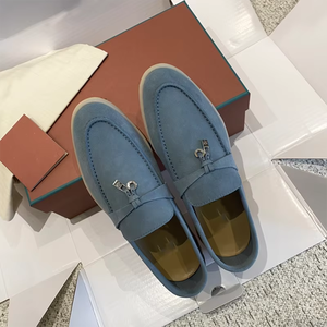 Zapatos de diseñador de lujo, mocasines clásicos de cuero genuino, zapatos casuales planos de alta gama para hombre y mujer, de talla grande. - Product Image 1