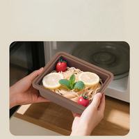 Maßgefertigte Lebensmittelechte Silikon-Lunchbox Mikrowellengeeignet Gefriergeeignet Suppenbox