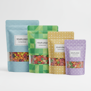 Pochette autoportante avec fermeture éclair pour l'emballage de snacks, logo et taille personnalisés - Product Image 6