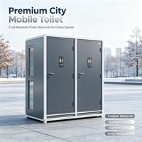 Toilettes portables préfabriquées en forme de cube, écologiques, haut de gamme, personnalisables pour les projets de parcs urbains, d'écoles et d'appartements