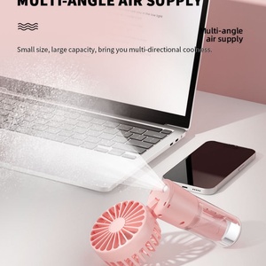 Nuevo Ventilador Portátil Mini Recargable de 800 mAh, Ventilador de Mano con Rociador, Ventilador Eléctrico Plegable Multifuncional Pequeño - Product Image 2