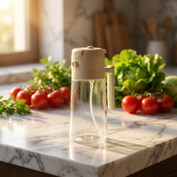 Botella de Spray para Aceite de PP/PET con Apertura/Cierre Automático e Inyección de Combustible por Presión, Modelo 002, para Uso en la Cocina, Apta para Lavavajillas