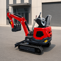 Sertifikasi Mesin Diesel Kubota EPA Mini Excavator 1.2 Ton Harga Mesin 1 Ton Mini Excavator Pertanian untuk Dijual