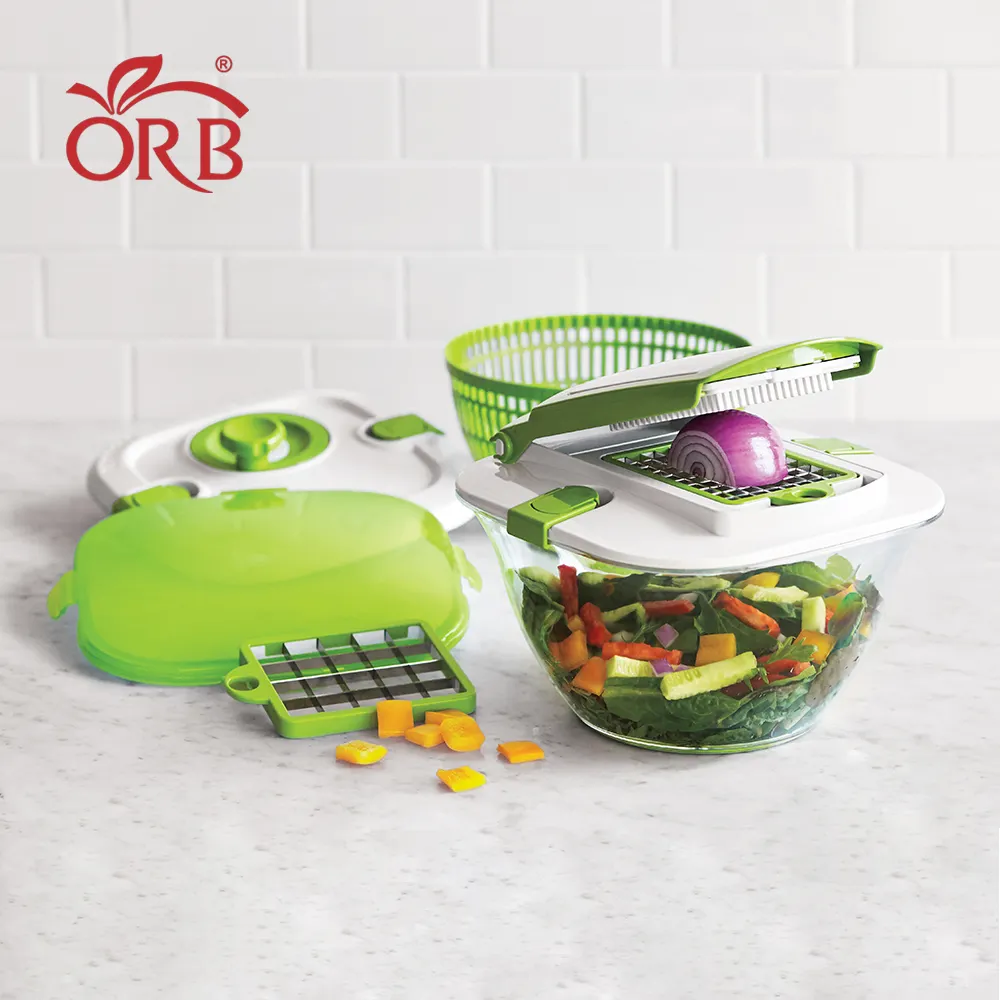 Keuken Accessoires Groente Spin Droger Plastic Handleiding Eenvoudig Te Gebruiken Salade Spinner En Chopper