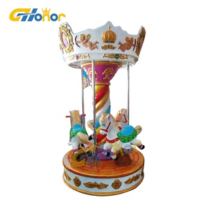 Carrusel go round para niños, 3 jugadores, juegos de diversión, 3 asientos, caballo, operado con monedas, carrusel - Product Image 5