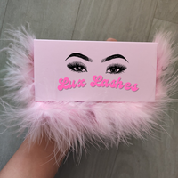 Boîtes de cils blanches avec Logo personnalisé, Style populaire, emballage de cils personnalisés avec fourrure blanche, emballage de cils avec étiquette privée