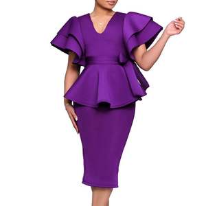 Vente en gros d'usine, robe de soirée formelle pour femmes, en viscose, grande taille, robe tendance pour femmes - Product Image 4
