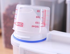 ถังเก็บอาหารแห้งแบบกันฝุ่นสำหรับขายส่ง พร้อมถ้วยตวง สำหรับเก็บธัญพืช ข้าว ถั่ว - Product Image 6