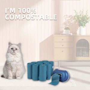 Eco-Friendly Disposable Poop Bags for Dogs Cats Strong Degradable PLA <b>Plastic</b> <b>Pocket</b> Size Environmentally & Security Friendly - Product Image 3