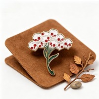Broche Fleur Crâne Émaillée, Épingle de Revers Bouquet Squelette Gothique, Badge Décoratif Punk pour Sac à Dos Vêtements Bijoux Cadeau