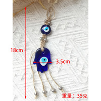 Usine En Gros Blue Eye Devil's Eye Pendentif En Verre Décoration Murale Fatima Palm Pendentif pour La Décoration Intérieure