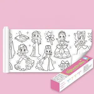 New Design Glue Backside Colorful Doodling Papers 300 cm Different Patterns Sticky Drawing Roll Paper For Kids