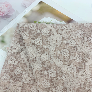 Tissu en dentelle guipure florale 3D cordonnée en spandex/polyester souple, brodé, extensible, pour chaussures de mariée et de soirée, vente en gros - Product Image 2