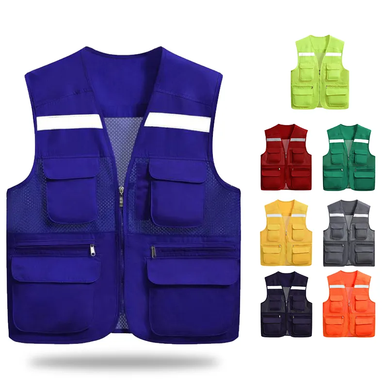 Gilet multi tasca gilet da pescatore gilet per la pesca arrampicata giornalista fotografia gilet da lavoro da campeggio