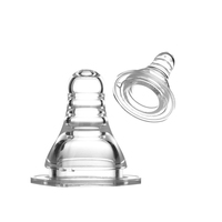 Tétine de rechange en silicone souple naturel Pretty Baby pour biberon, taille standard pour bébé
