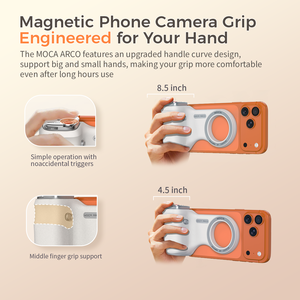 Poignée de prise de vue magnétique MOCA ARCO pour smartphone avec télécommande – Support de téléphone pour caméra, aide à la prise de vue, prix de gros - Product Image 4