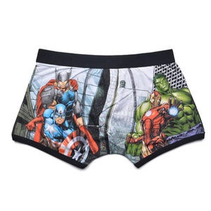 Calzoncillos bóxer personalizados de alta calidad para niño, divertidos dibujos animados de <span class=keywords><strong>Superman</strong></span> Hero Spider Man, logotipo impreso en pantalones cortos largos para hombre - Product Image 3