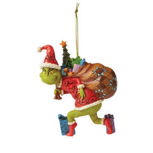 Großhandel Flache <span class=keywords><strong>Grinch</strong></span> Weihnachts-Hängeornamente Dekorationen Schlüsselanhänger Rucksack-Anhänger Zubehör Christbaum 2D-Anhänger - Product Image 3